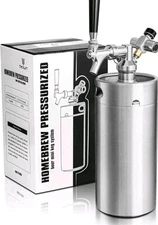 TMCRAFT 128OZ Mini Keg Growler Pressurized Home Dispenser System