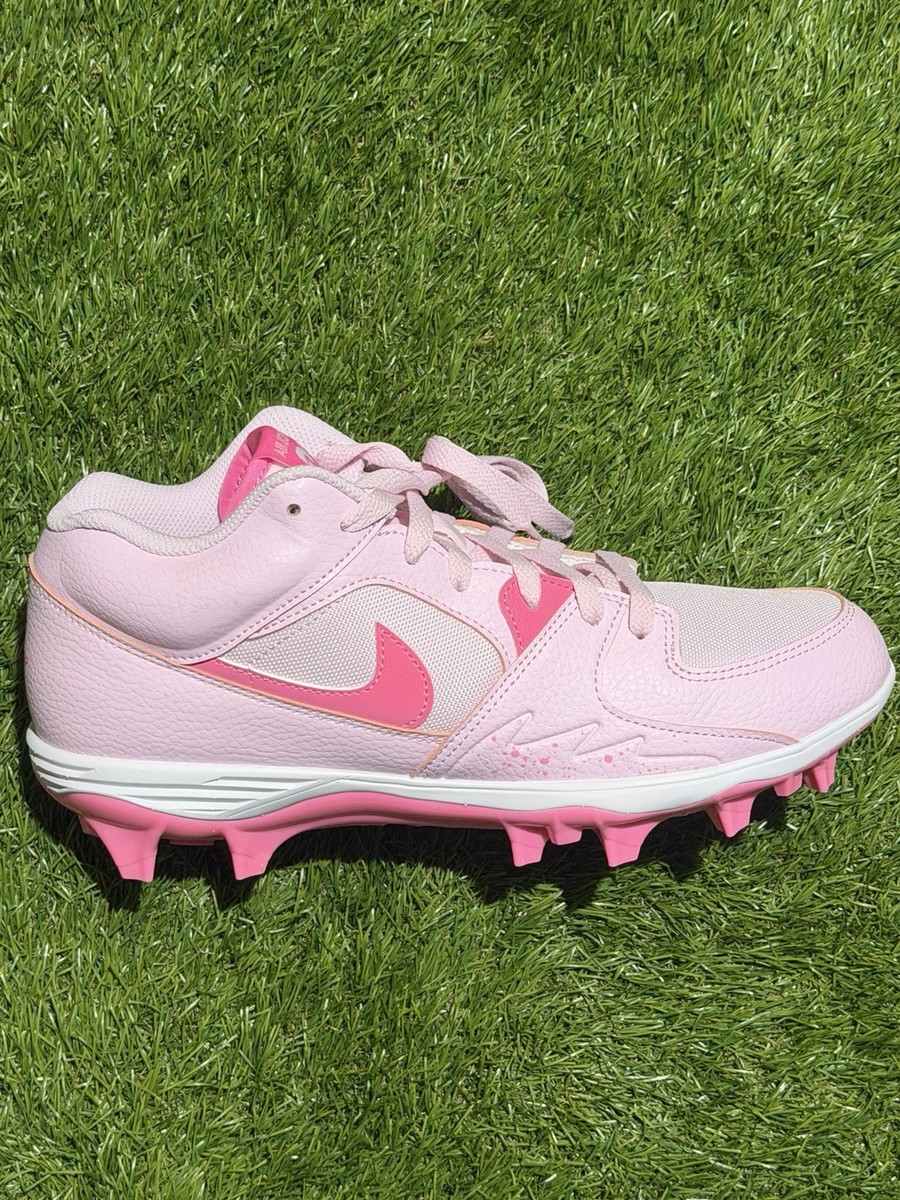 Nike Air Jordan Football Cleats Mens 10 Pink White HQ0210-600 Athletic Shoes Jordan Stadium 90 Cleat  main image 2