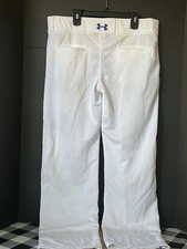 NEW NWT Under Armour Boys Baseball Pants White Youth XL Relaxed Fit Heat Gear