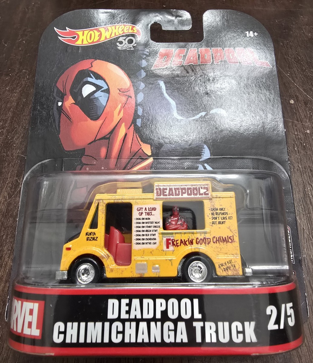 Hot Wheels 2018 Replica Entertainment Marvel Deadpool Chimichanga