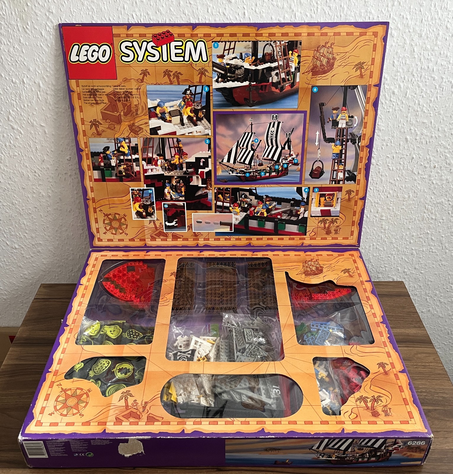 LEGO Pirates 6286 Skull's Eye Schooner 100% COMPLETE w/box instructions + inlay