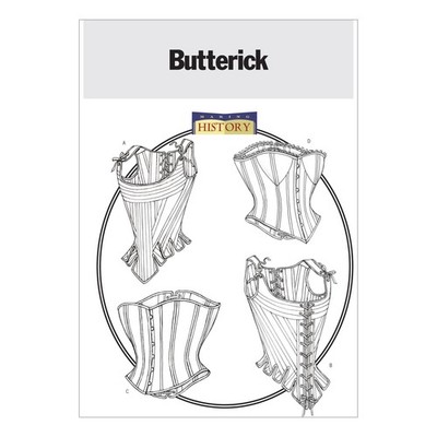 Schnittmuster Historische Korsage Butterick B4254 12-16 (Gr. 38-42) Dt. Anl.