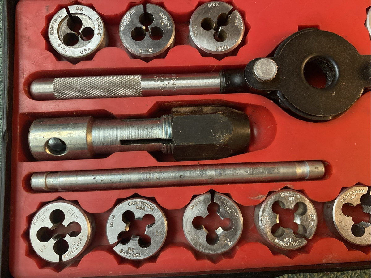 Vintage CRAFTSMAN Kromedge Adjustable Tap & Die Set 9-5209