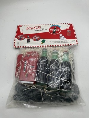 Vintage 1996 COCA COLA String Light Set - Bottles & Vending Machine - Unopened