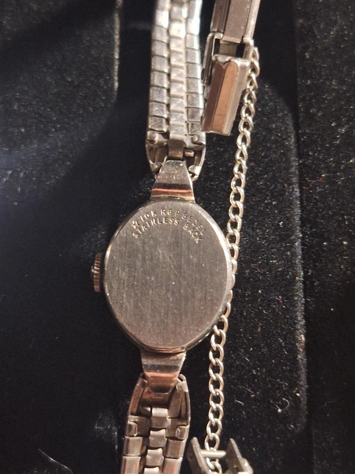 Reloj y correa vintage Wittnauer para dama rellenos de oro 10k años 50 12,6 g FUNCIONA Foto 4 de 4