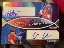 2025 Leaf Vivid Joswa Lugo/Chris Cortez /6 Blue Laser Combos Auto
