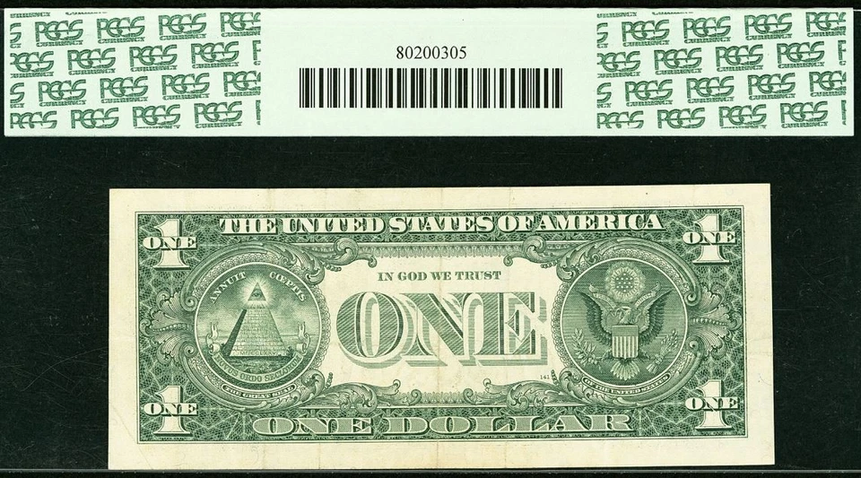 2001 $1 Federal Reserve Note PCGS 30 - Misaligned Face Printing Error - Image 3 of 3