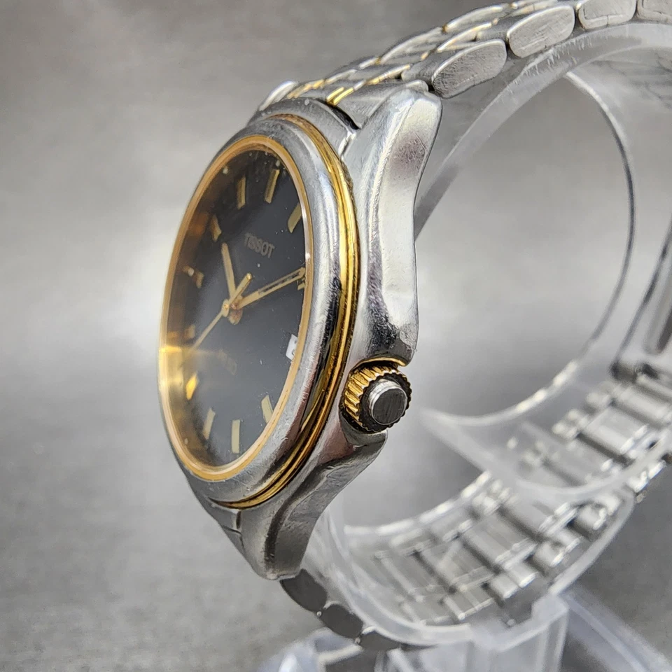 Reloj Tissot PR50 Mujer 28mm Esfera Negra Dos Tonos Fecha Redondo J136/236K PIEZAS Foto 4 de 4