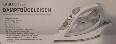 AKKU*KABELLOSES DAMPFBÜGELEISEN*NEU*UNBENUTZT*ORIGINAL EINGEPACKT*