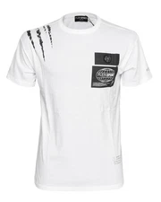 NWT Philip PLEIN SPORT T-SHIRT swim cotton white short sleeve luxury  L