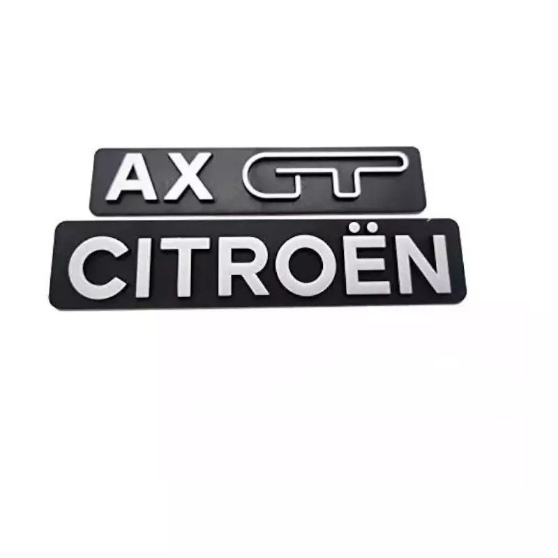 Logos Citroën AX GT autocollant emblème voiture collection sigle d'époque