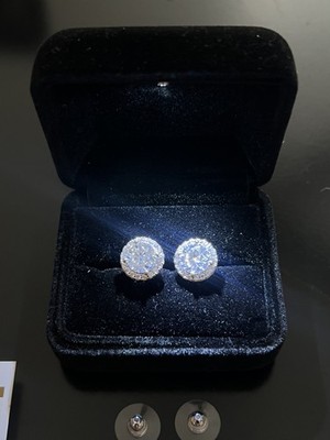 2 Karat Brillant Rundschliff GRA Zertifiziert Moissanit Ohrstecker 14K Weißgold