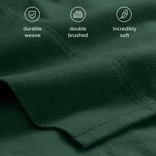 Bare Home Organic Cotton Flannel Sheet Set - 100% Cotton - Double Brushed - Picture 95 of 105