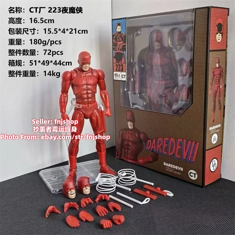 US STOCK! CT Toys No.223 Daredevil Comic Ver. 6in Action Figure Boxed Xmas Gift‌ - Image 4 of 4