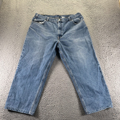 VTG Faded Glory Jeans Mens 36x26 Blue Cotton Denim Straight Workwear Stretch
