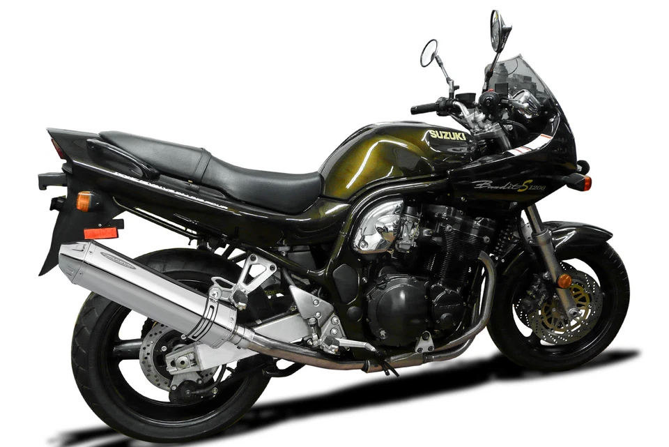 Suzuki GSF1200 Bandit 1995-05 Kit de silenciador de escape de acero inoxidable triovalado de 17" Foto 3 de 4