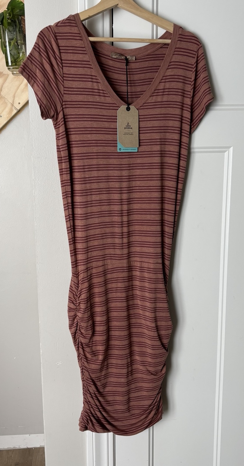 prana foundation rib dress Prana Foundation Rib Stretch Dress Women's Large NWT $89 Color:Willow Heather