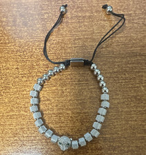 Lot of 3 Silver-Tone Bracelets: Adjustable Bo...