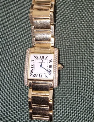 Cartier 18 karat  Diamanten Quarz Uhr Rev. 1821 - Bild 1 von 3