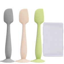 3-Pack Diaper Cream Spatula - Soft Silicone Butt Paste Spatula with Full-Size Ap