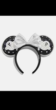 2025 Baublebar Disney Minnie Mouse Ghost Ears Headband Halloween-Ready To Ship