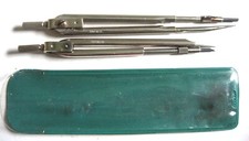 Set of Two Compass Drawing Tools - Germany - with Plastic Pouch