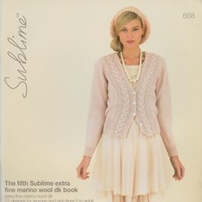 Sublime Knitting Pattern Book 658 Fifth Sublime Extra Fine Merino Wool DK Book