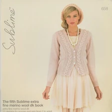 Sublime Knitting Pattern Book 658 Fifth Sublime Extra Fine Merino Wool DK Book