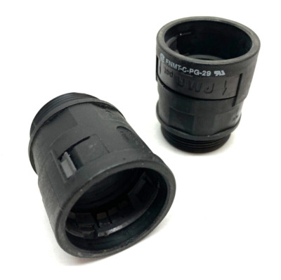 PMA Flex FNMT-C-PG-29 Straight Plastic Conduit Fitting 29mm Black LOT OF 2
