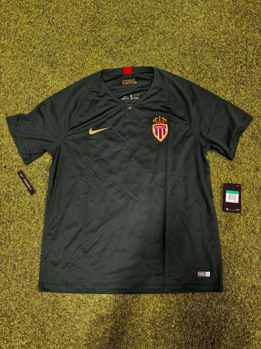 AS MONACO 2018 2019 HOME SHIRT FOOTBALL SOCCER JERSEY NIKE 918982-100 SIZE M eBa