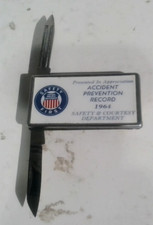VINTAGE Union Pacific Railroad Accident Prevention Record MONEY CLIP KNIFE 1964