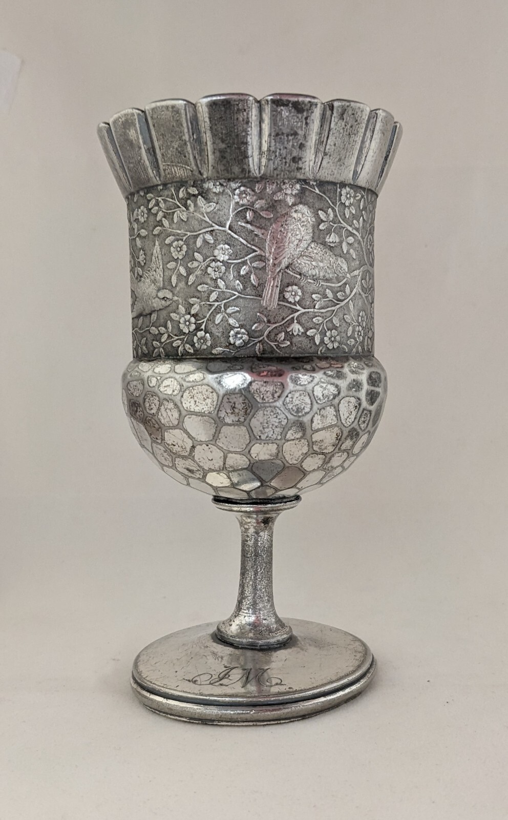 C. 1880 Meriden Britannia Ware Pewter Communion Wine Goblet Aesthetic