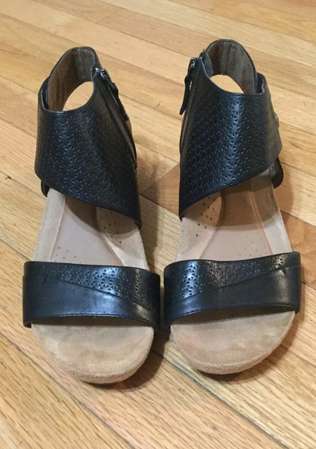 rockport black sandals