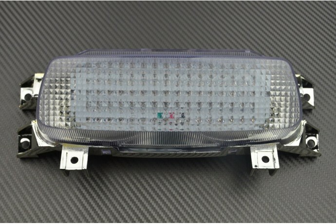 Feu LED Suzuki GSXR 750 transparent à clignotants intégrés haute visibilité pour GR7