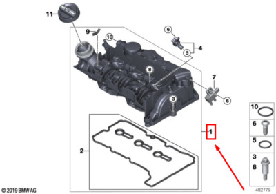 NEU BMW MINI X1 COOPER ONE F20 F21 F45 F46 ZYLINDERKOPFABDECKUNG
