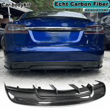 Carbon Heckdiffusor Heck Stoßstange Diffusor Spoiler für Tesla Model S 2012-2015