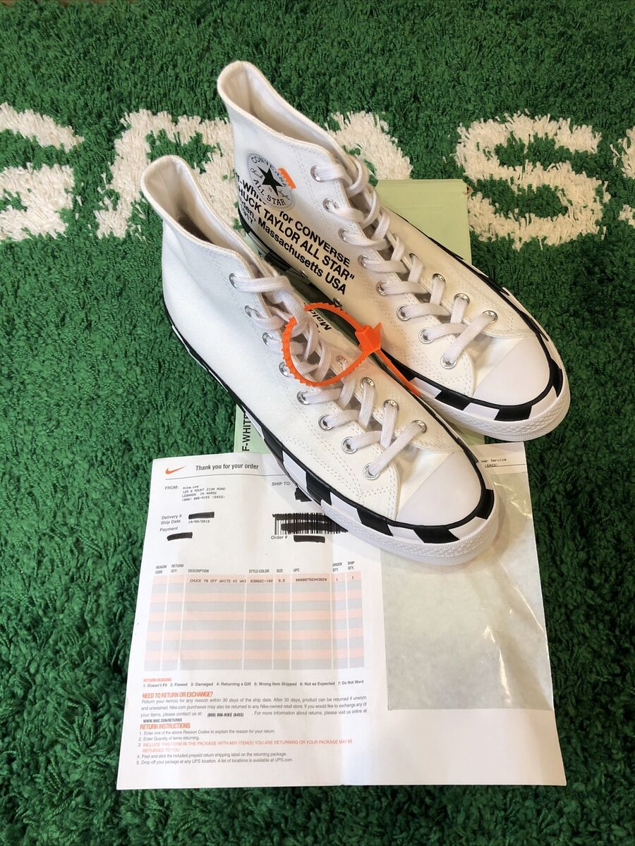 Stuepige metallisk sommer Converse Off White The Ten Chuck Taylor 70 Virgil Abloh Zip Tie 163862C  US9.5 | eBay