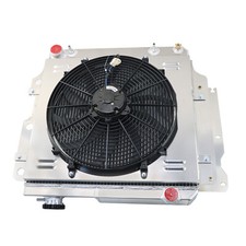 4-row Aluminum Radiatorfan Shroud For 87-2006 Jeep Wrangler Tj Yj Gm Chevy V8
