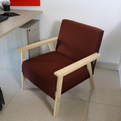 Armchair Slipcover Chair Cover Solid color Stretch Single Wooden Chair Protector