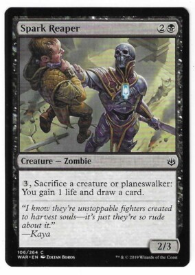 MTG Spark Reaper War of the Spark (WAR) Common Magic Card #106/264 Unplayed | eBay MTG Spark Reaper War of the Spark (WAR) Common Magic Card #106/264 Unplayed | eBay