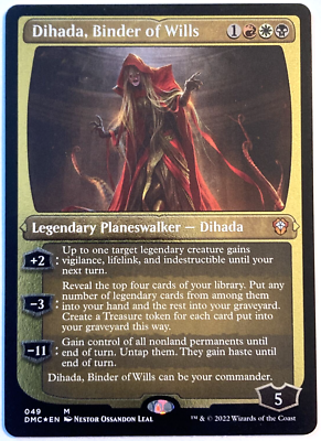 MTG Dihada *FOIL THICK DISPLAY COMMANDER CARD* Commander