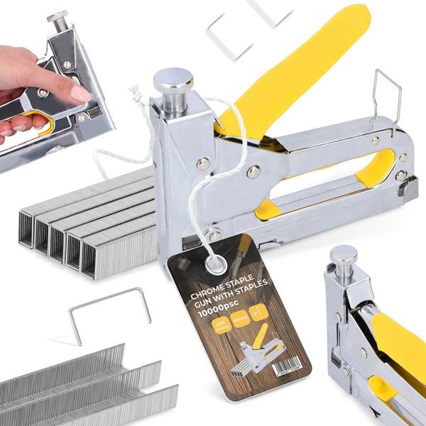 Handtacker Tacker Hefter Nagler 4-14 Mm Polstertacker Holztacker 10000X Klammern-image