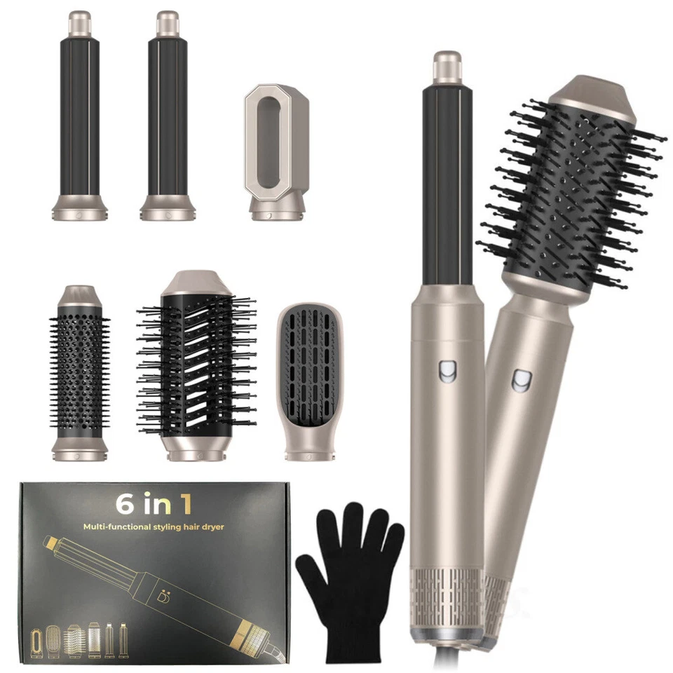 6 in1 Haarstyler,Haartrockner Lockenwickler Hair Styler set Curling Hair dryer