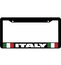 Italy Flag Italian Black License Plate Frame Italy Flag Italian Black License Plate Frame