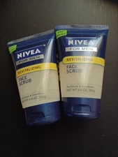Nivea For Men Revitalizing Pre-Shave Face Scrub, 2 x 4.4 oz