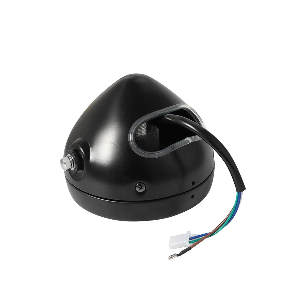 Proyector de faros LED para motocicleta azul halo DRL ojos de ángel redondos aptos para Harley Foto 4 de 4