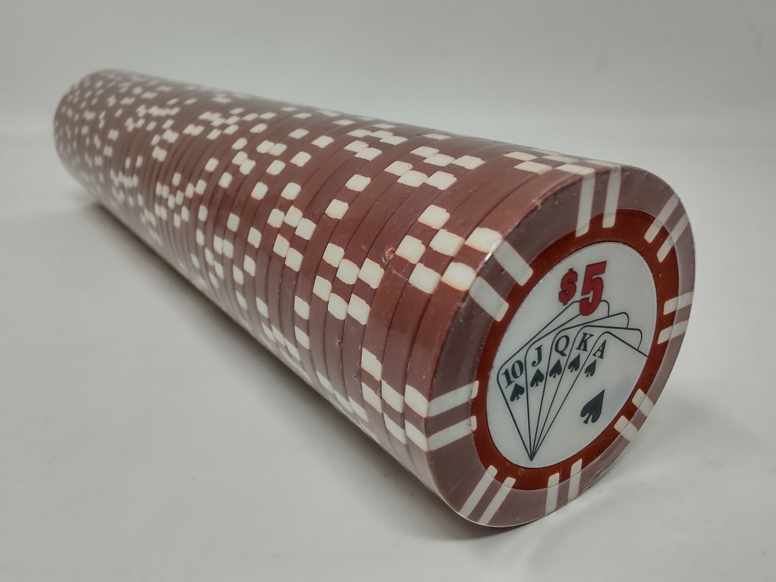 Royal Flush Poker Chips with Denomination 5 set of 50 red chips eBay