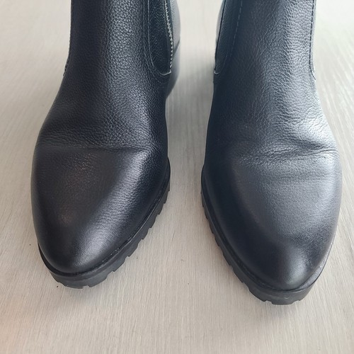 Michael Kors Andi Black Leather Moto Boot Sz 5.5 Triple Zipper Biker Classic - Picture 5 of 13