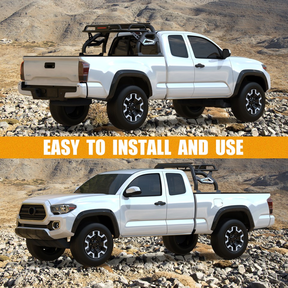 Adjustable Chase Rack Roll Bar w/Pallet Racking For Toyota Tacoma TRD ...