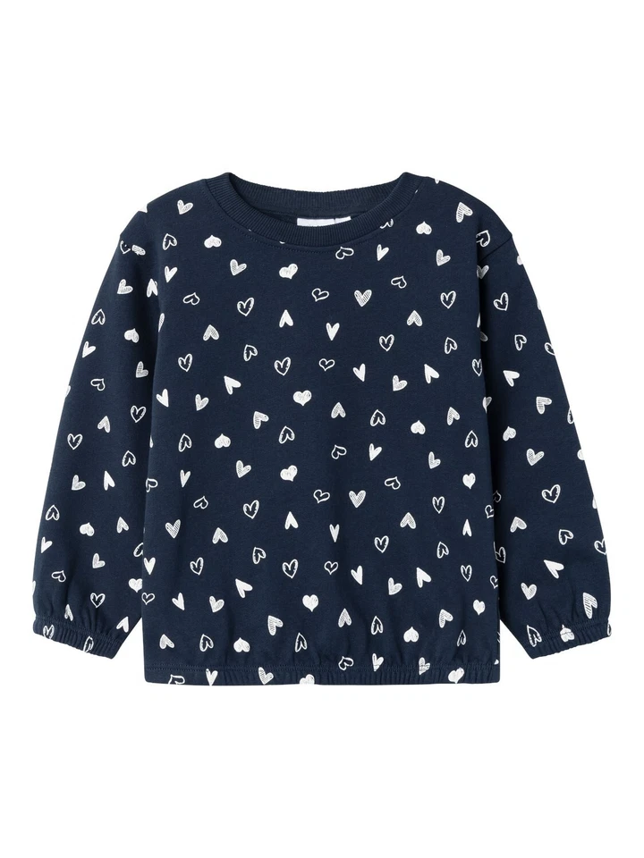 name it Sweatshirt Shirt Girls NMF VILUBA 13223250 Herzen NEU blau warm Gr. 92